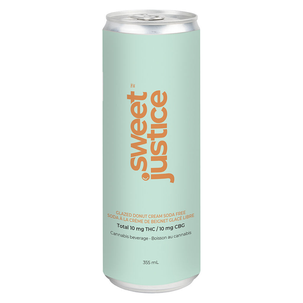 Sweet Justice - Glazed Donut Cream Soda Free 10 +10 CBG - Glazed Donut Cream Soda Free 10 +10 CBG 355ml Beverages